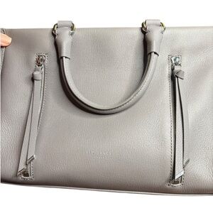 Ted Baker London Leather Crossbody Tote - Grey - EUC